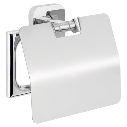 tesa ELEGAANT Toilettenpapierhalter m. Deckel, inkl. Klebelösung