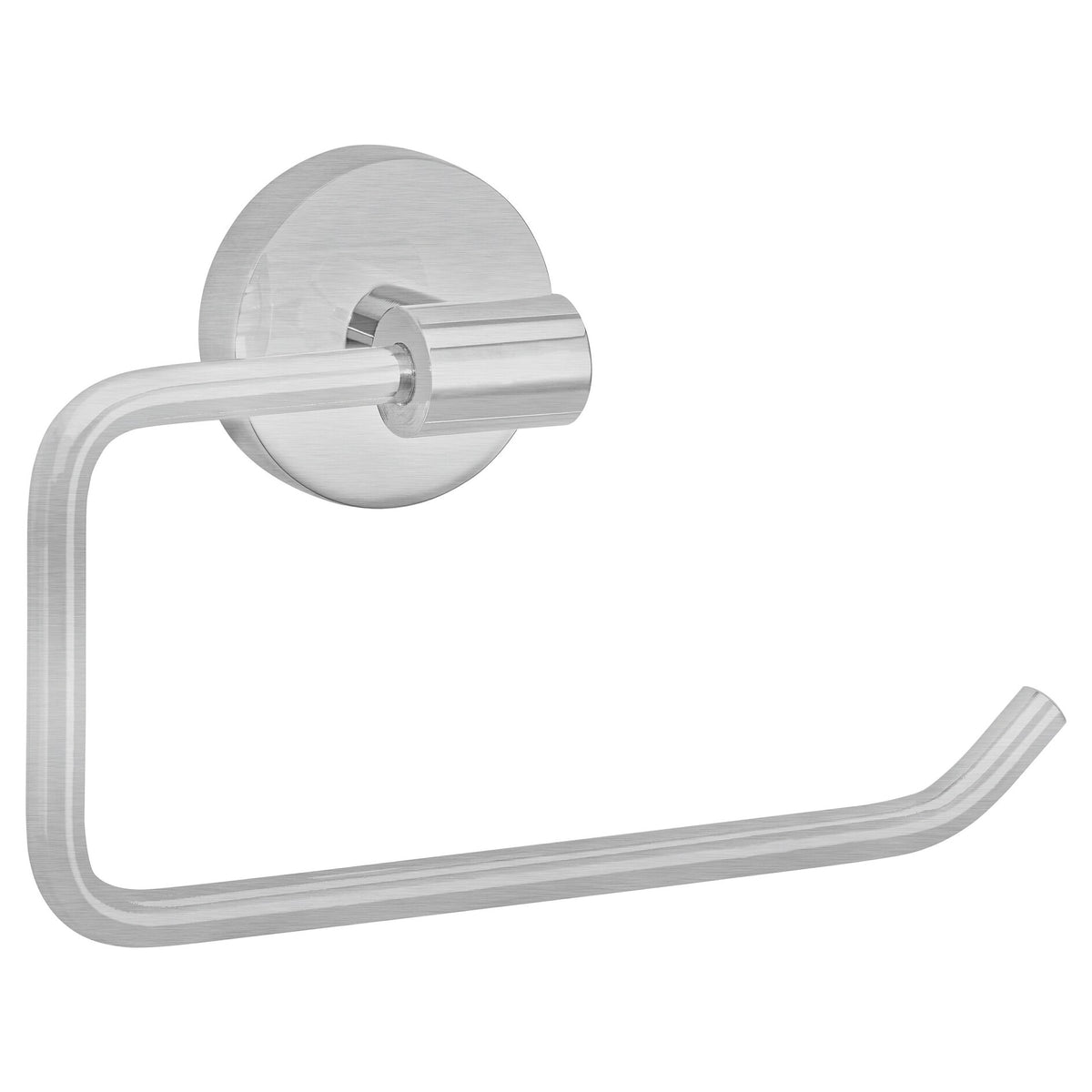 tesa Nooblesse Toilettenpapierhalter ohne Deckel, Edelstahloptik, inkl. Klebelösung