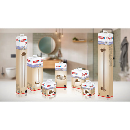 tesa MOON Bronze Toilettenbürste, selbstklebend, Metall PVD beschichtet – Sortiment
