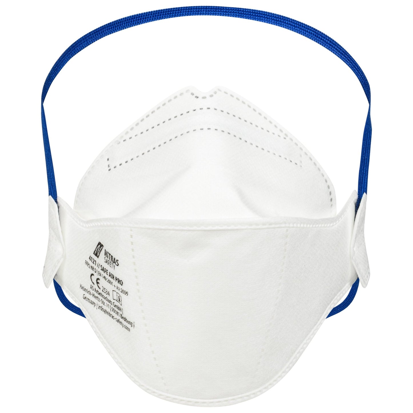 NITRAS SAFE AIR PRO, maschera respiratoria, bianca, EN 149, scatola da 15 pezzi, qualità premium | Confezione (15 pezzi)