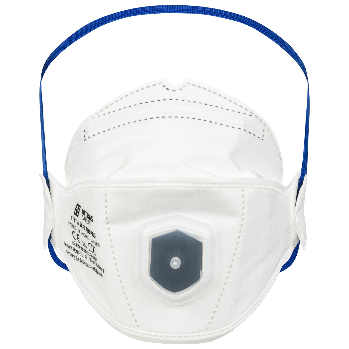 NITRAS SAFE AIR PRO, maschera respiratoria, bianca, EN 149, scatola da 15 pezzi, qualità premium | Confezione (15 pezzi)