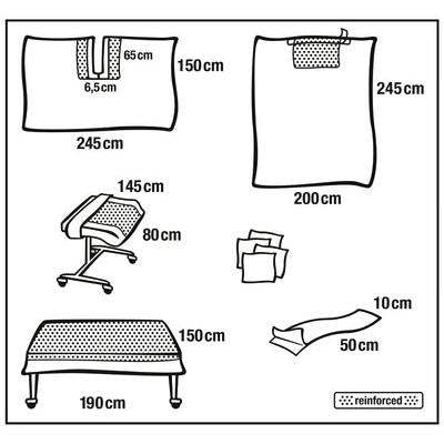 Hartmann Fdrape Protect Set base I, Crepe P10 | Confezione (10 pezzi)