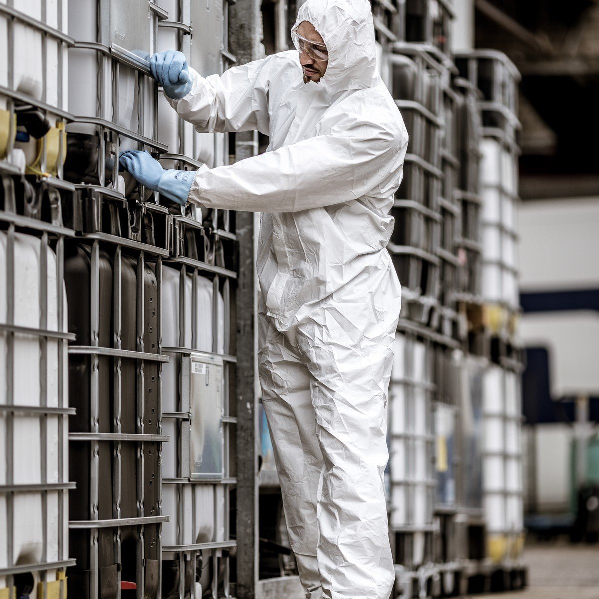 NITRAS PROTECT, tuta di protezione chimica, bianca