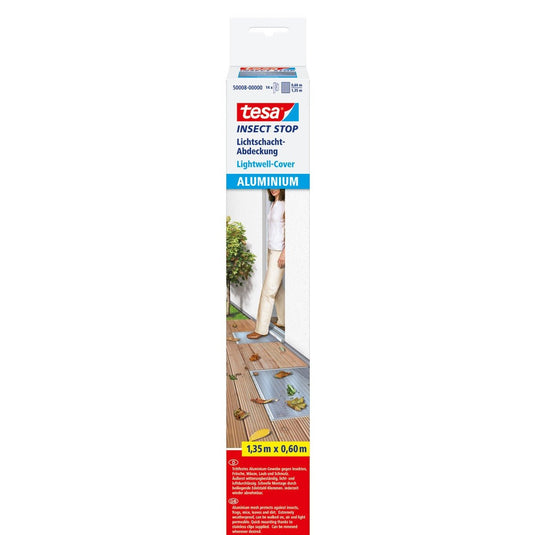 Copertura per pozzo di luce tesa INSECT STOP in alluminio, 60 x 135 cm