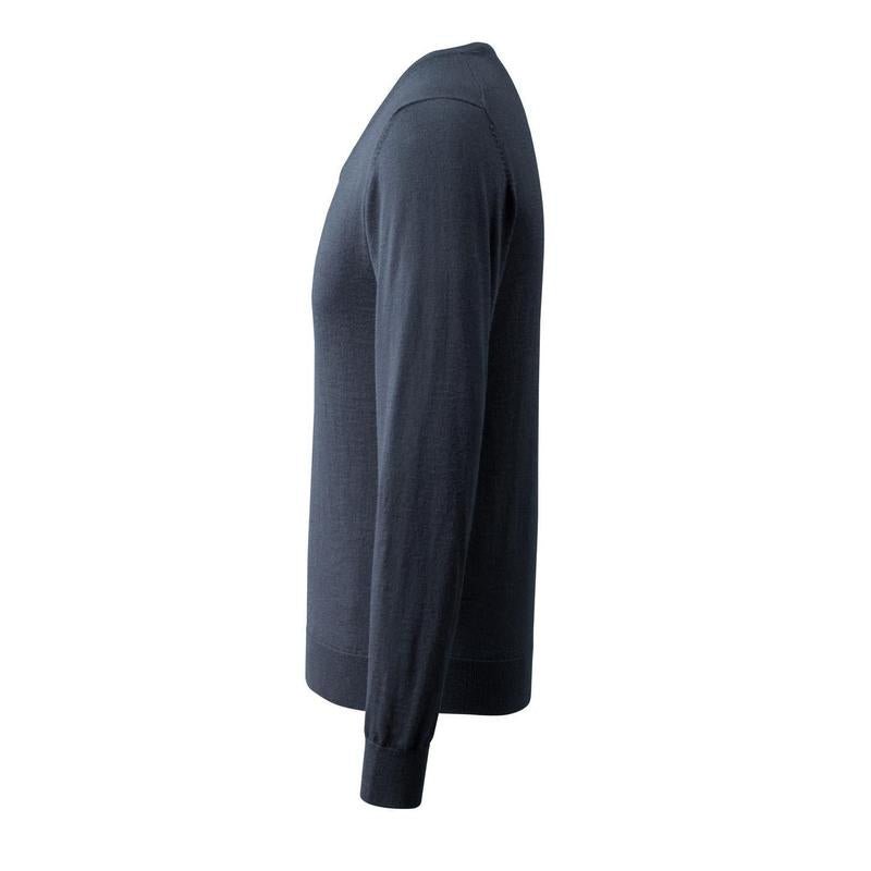 Maglione lavorato a maglia scollo a V, maglione lavorato a maglia in lana merino