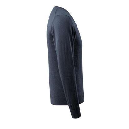 Maglione lavorato a maglia scollo a V, maglione lavorato a maglia in lana merino