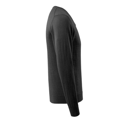 Maglione lavorato a maglia scollo a V, maglione lavorato a maglia in lana merino