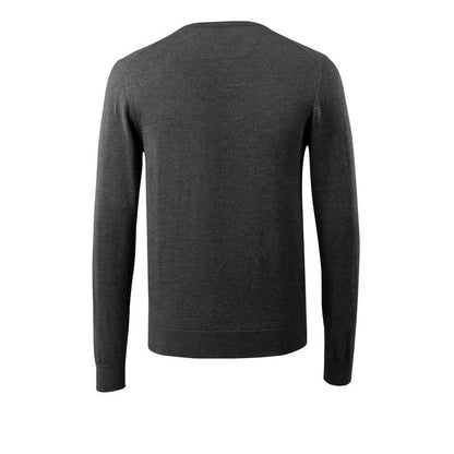 Maglione lavorato a maglia scollo a V, maglione lavorato a maglia in lana merino