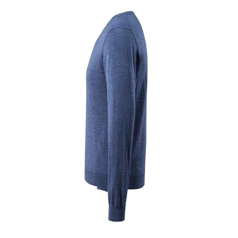 Maglione lavorato a maglia scollo a V, maglione lavorato a maglia in lana merino