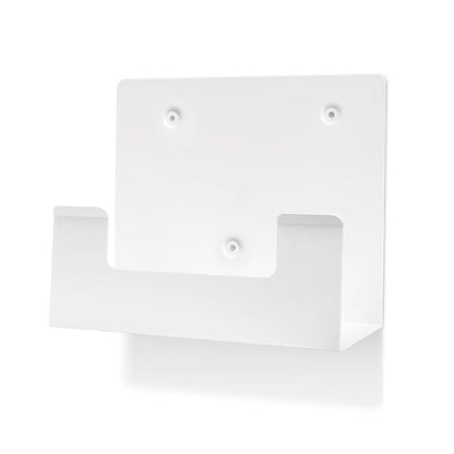 Il supporto da parete Orkla Wound Care AB per custodia per lavaggio oculare REF 51011042 (1 pezzo) è un supporto da parete in metallo bianco con una piastra posteriore piatta, quattro fori per viti e due supporti per mensole - design minimalista per una protezione oculare ottimale sul posto di lavoro.