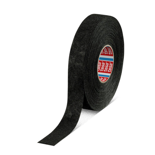 Nastro adesivo in tessuto non tessuto PET tesa 51608, nero, 25 m x 19 mm