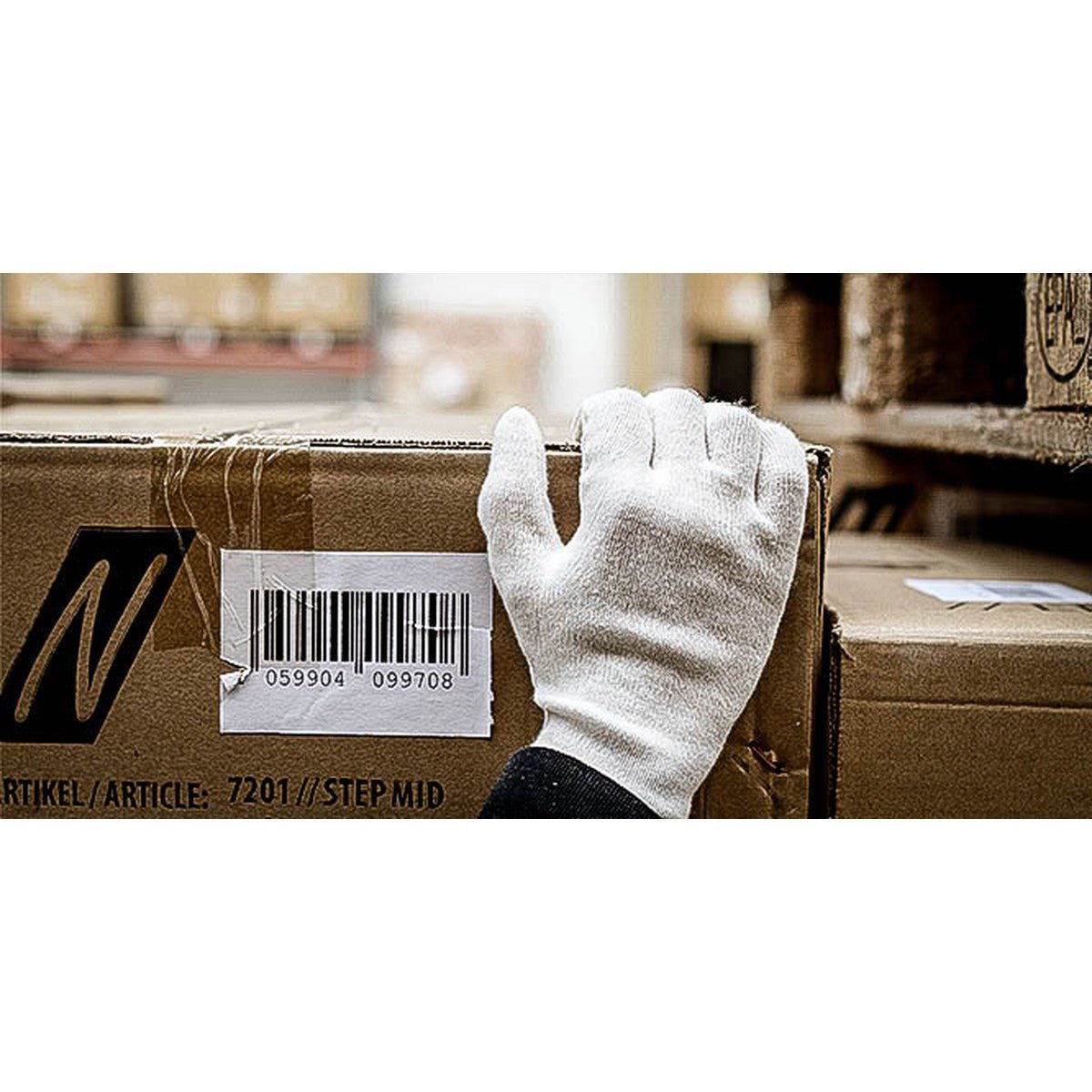 Guanti in jersey di cotone NITRAS, jersey di cotone naturale | Confezione (12 paia)