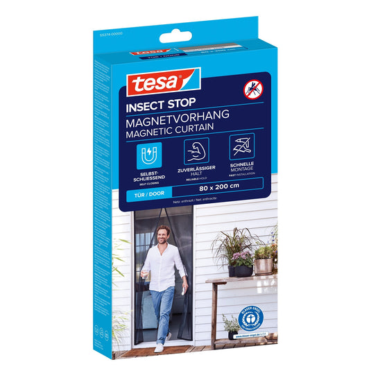 Tenda magnetica tesa INSECT STOP per porte, antracite, 80 x 200 cm