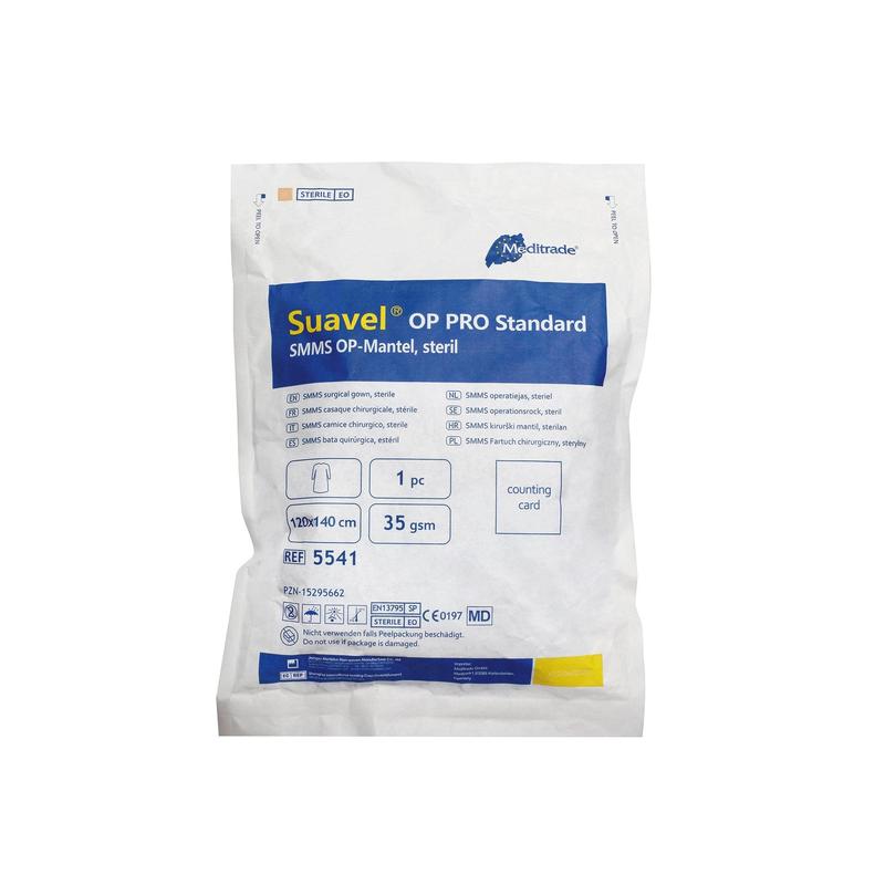 Suavel OP PRO SMMS standard; gr. MDIN EN 13795SP; 35gSterile 120 x 140 | Scatola (30 confezioni)