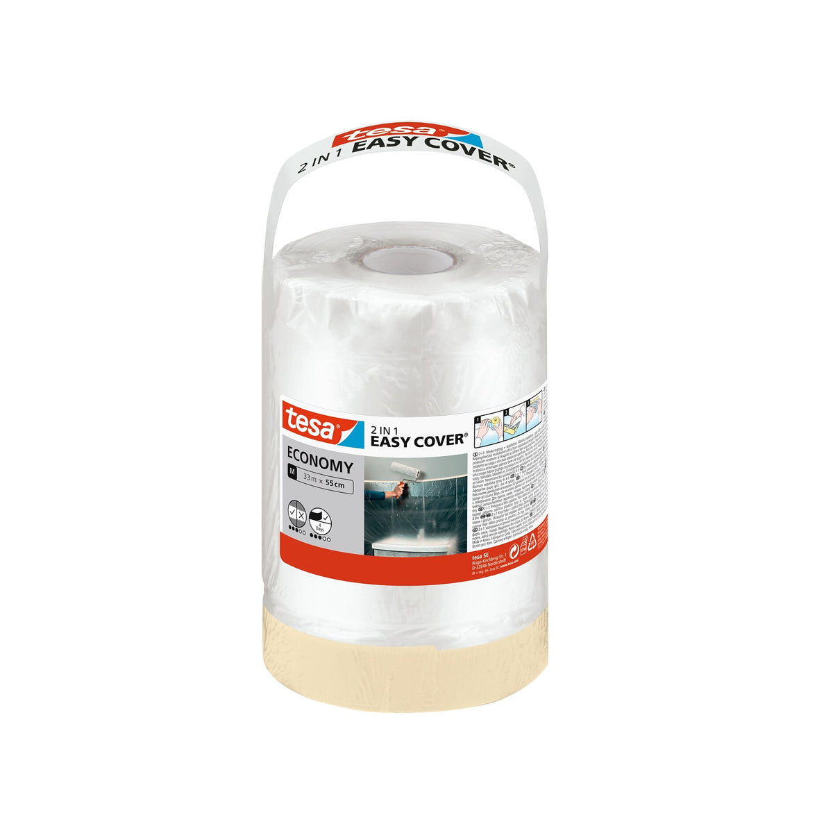 tesa Easy Cover Economy Refill Malerband, M, 33 m x 550 mm