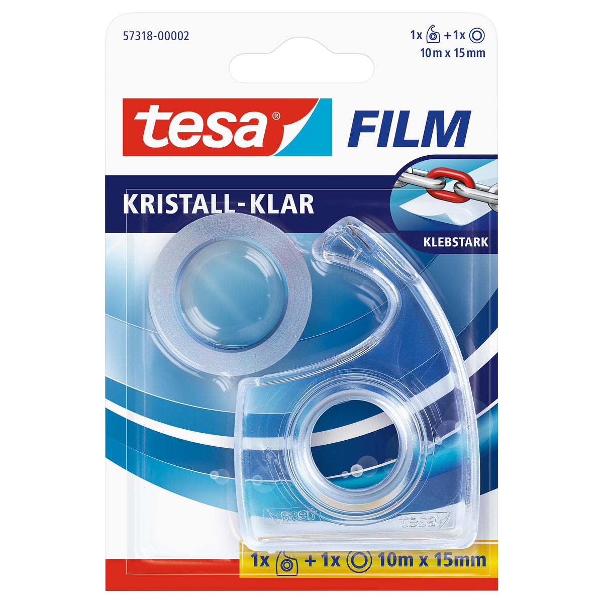 tesafilm kristall-klar, transparent 10 m x 15 mm