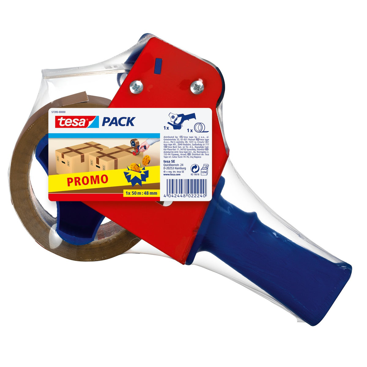 tesapack 4280, 50 m x 48 mm, transparent + 1 Abroller