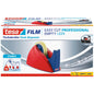 tesa 57422 Easy Cut Tischabroller, leer, für Rollen bis 66m x 25mm, rot-blau