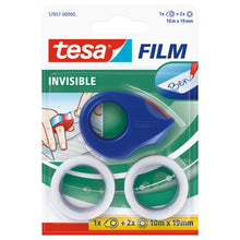 Mini-dispensatore tesafilm + 2 rotoli Invisible, bianco opaco, per rotoli fino a 19 m