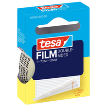tesafilm DOUBLE-SIDED, trasparente, in scatola pieghevole con manici, 7,5 m x 12 mm
