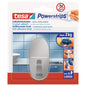 tesa Powerstrips Haken L Metall Oval, weiß