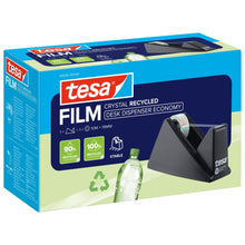 Dispenser da tavolo tesa DESK DISPENSER ECONOMY RECYCLED con nastro adesivo tesafilm CRYSTAL RECYCLED, trasparente