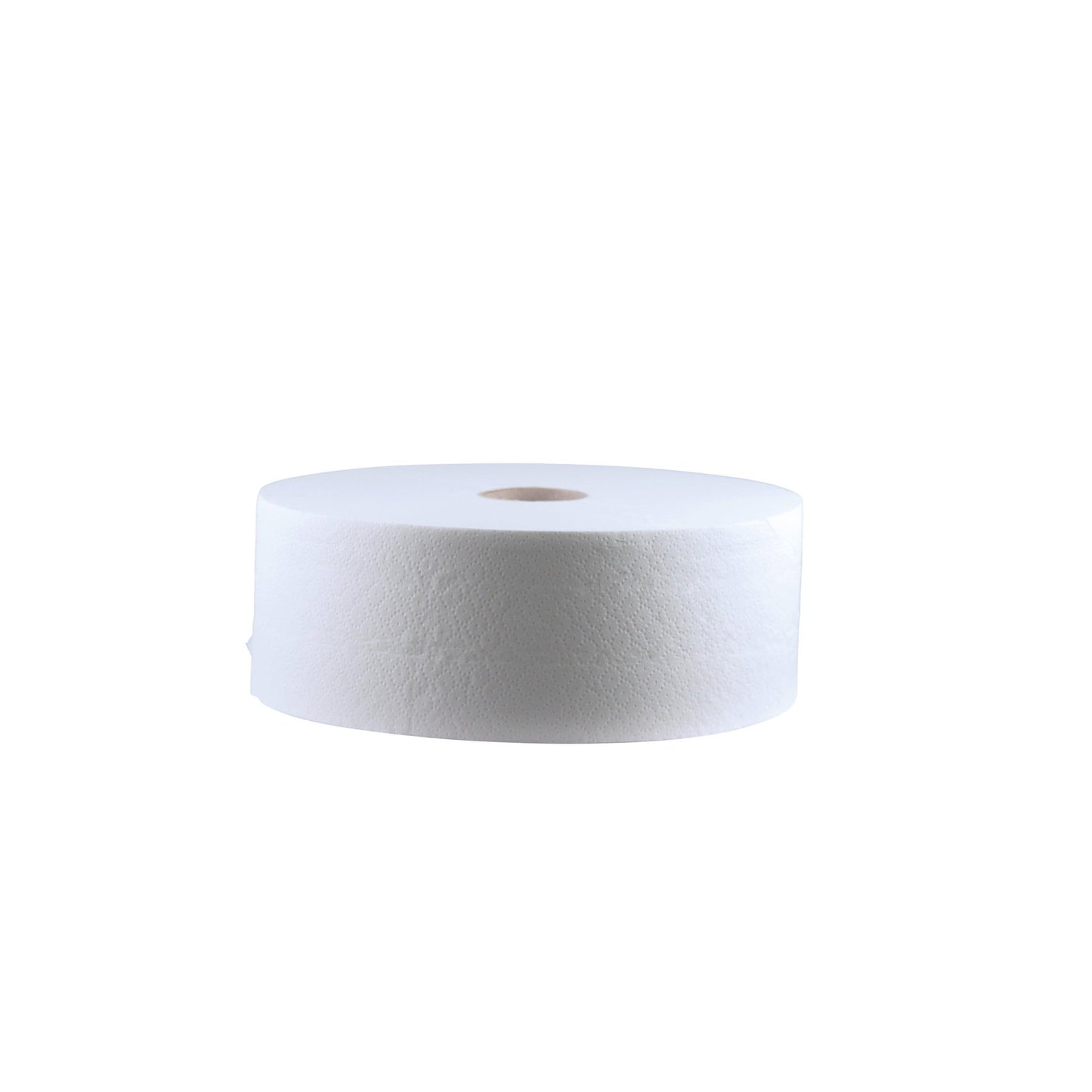 Nell'immagine è raffigurato un grande rotolo di carta igienica riciclata CWS, non perforato, a 2 strati, con un visibile tubo di cartone centrale, fotografato su uno sfondo bianco semplice. Marca: CWS. Venduto in cartone (6 rotoli).