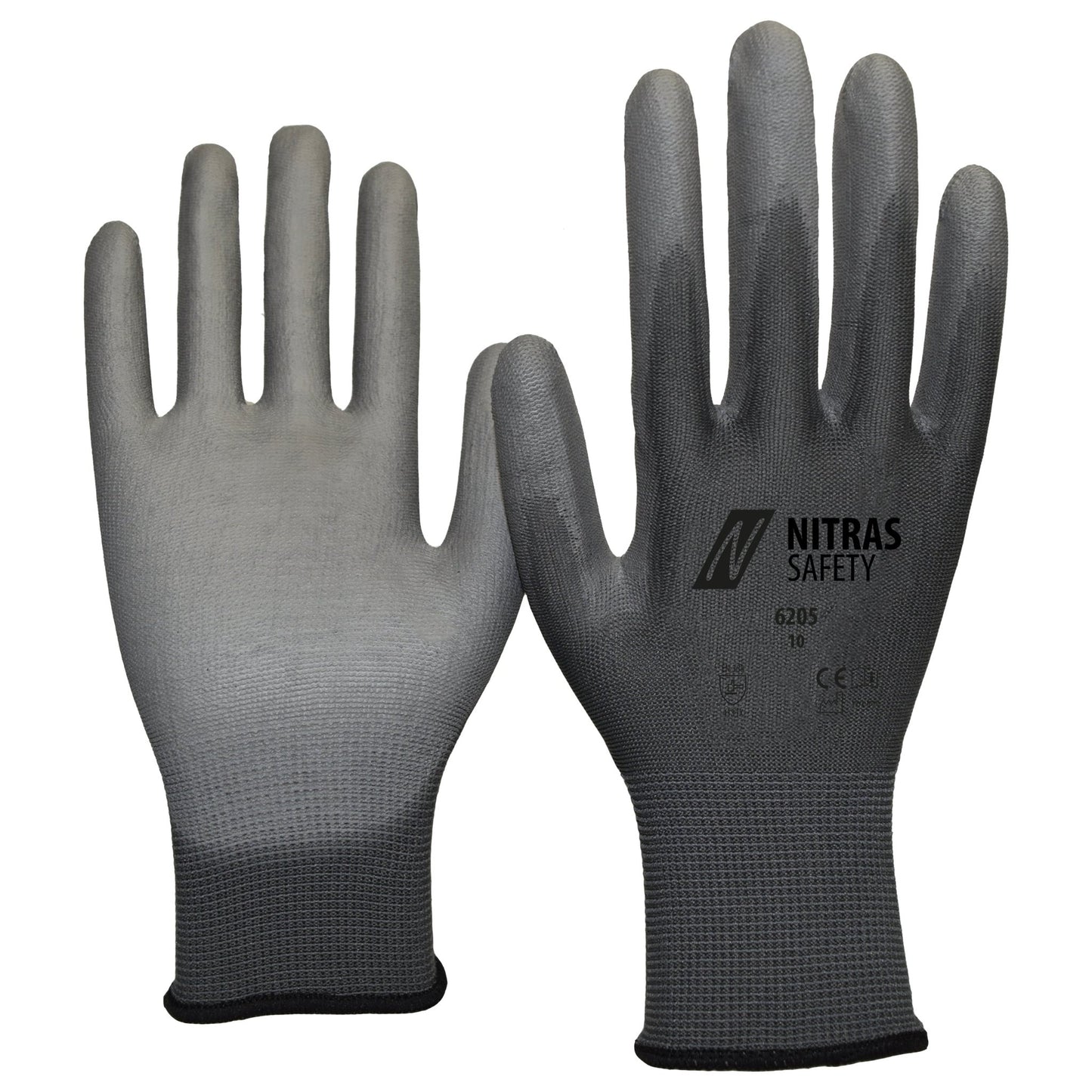 Guanti in nylon NITRAS, grigi