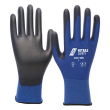 NITRAS SKIN, guanti in nylon, blu/nero