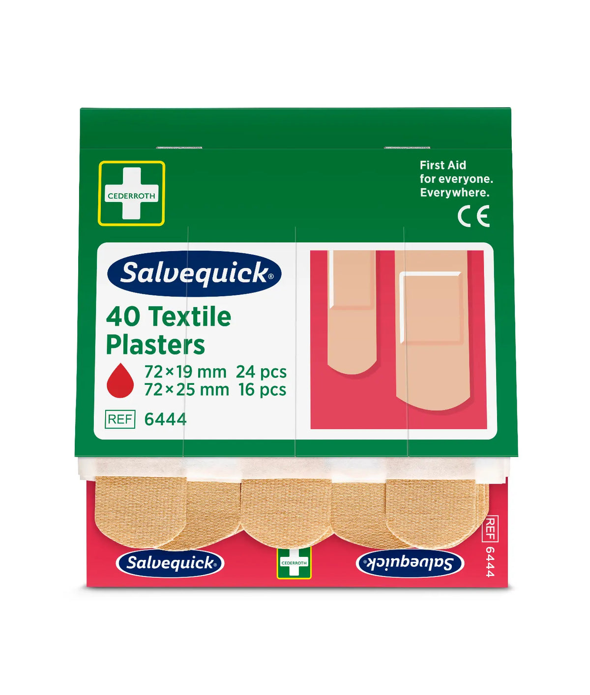 Articoli in esaurimento: Set di ricarica di cerotti Holthaus Medical Salvequick® REF 6444, confezione protettiva, 2 misure | Confezione (40 pezzi)