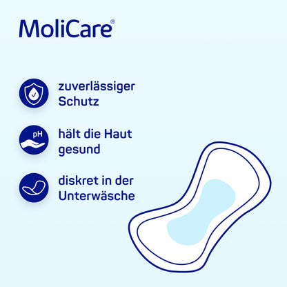 MoliCare Pad Day Inkontinenzeinlage – zuverlässiger Schutz, hautfreundlich, diskret in der Unterwäsche