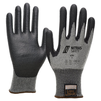 Guanti antitaglio NITRAS TAEKI, grigio/nero