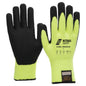NITRAS TAEKI WINTER CUT, guanti antitaglio, giallo neon / nero