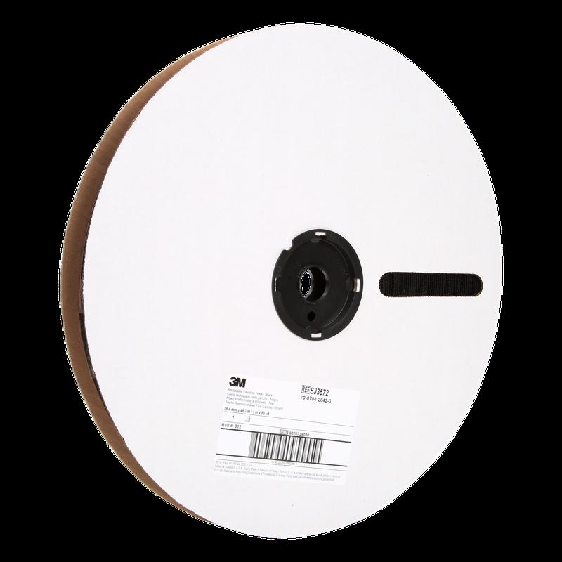 Nastro con ganci 3M™ SJ3572 Nero - Chiusure in velcro rimovibili