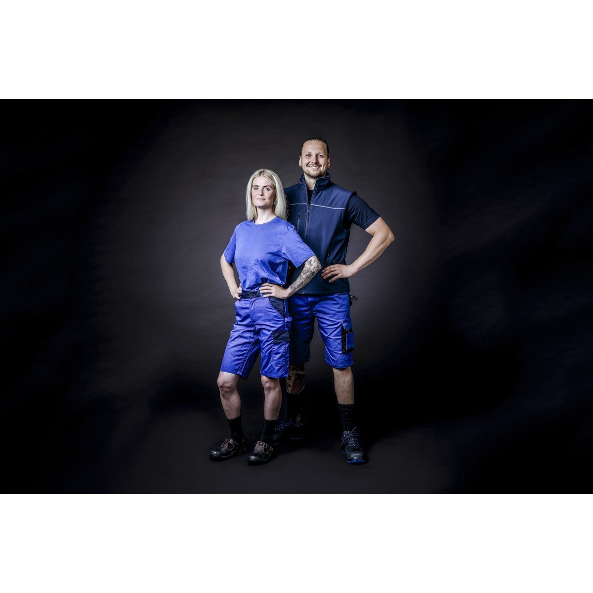 NITRAS MOTION TEX PRO FX, pantaloni da lavoro, corti, blu royal/nero