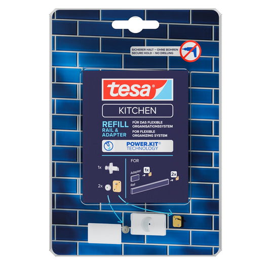 Confezione di ricambio tesa Power.Kit per set di organizer da cucina - Binario e adattatore