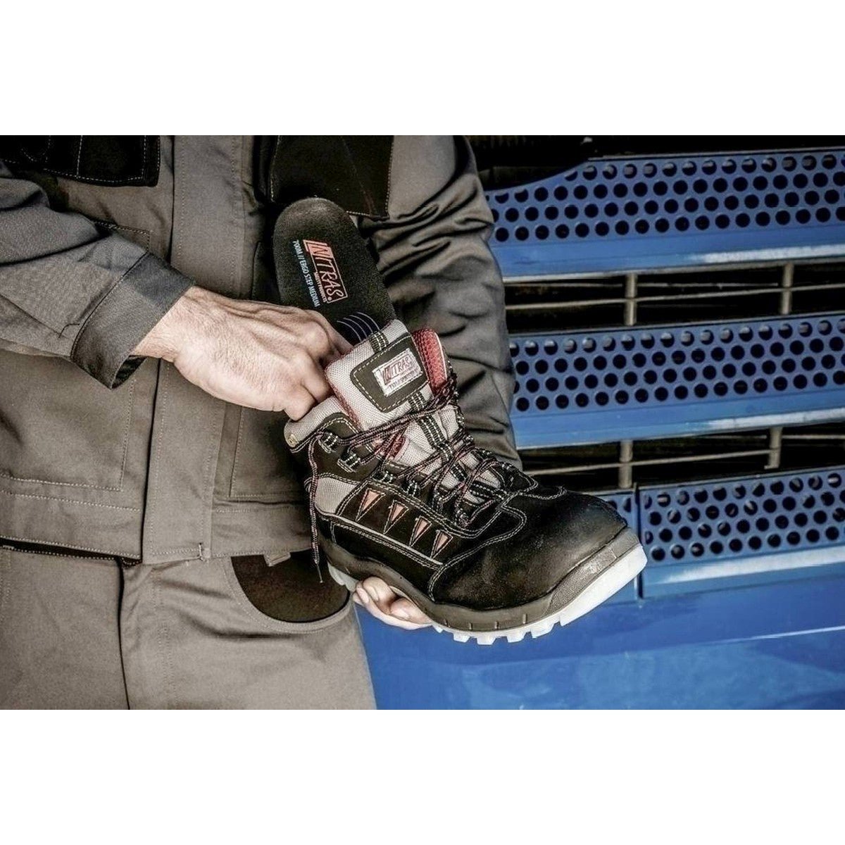 NITRAS COMFORT STEP, solette, nero / rosso