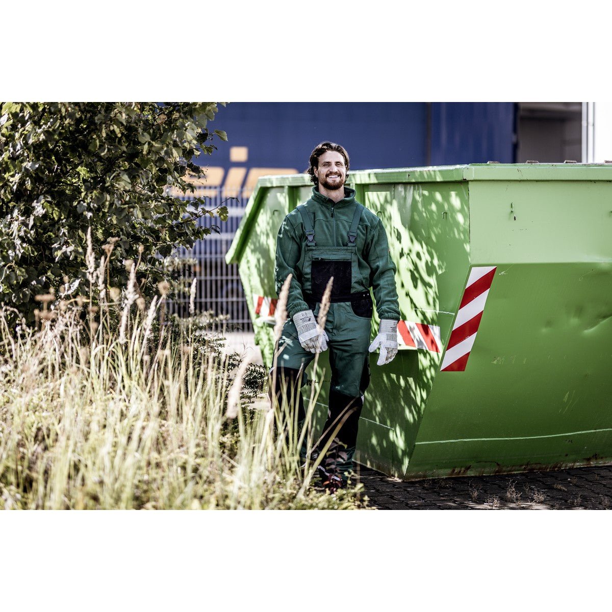NITRAS MOTION TEX PLUS, salopette, verde/nero