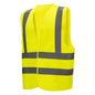 Gilet alta visibilità NITRAS, giallo neon, EN ISO 13688, EN ISO 20471 Poliestere: 100% | Confezione (1 pezzo)