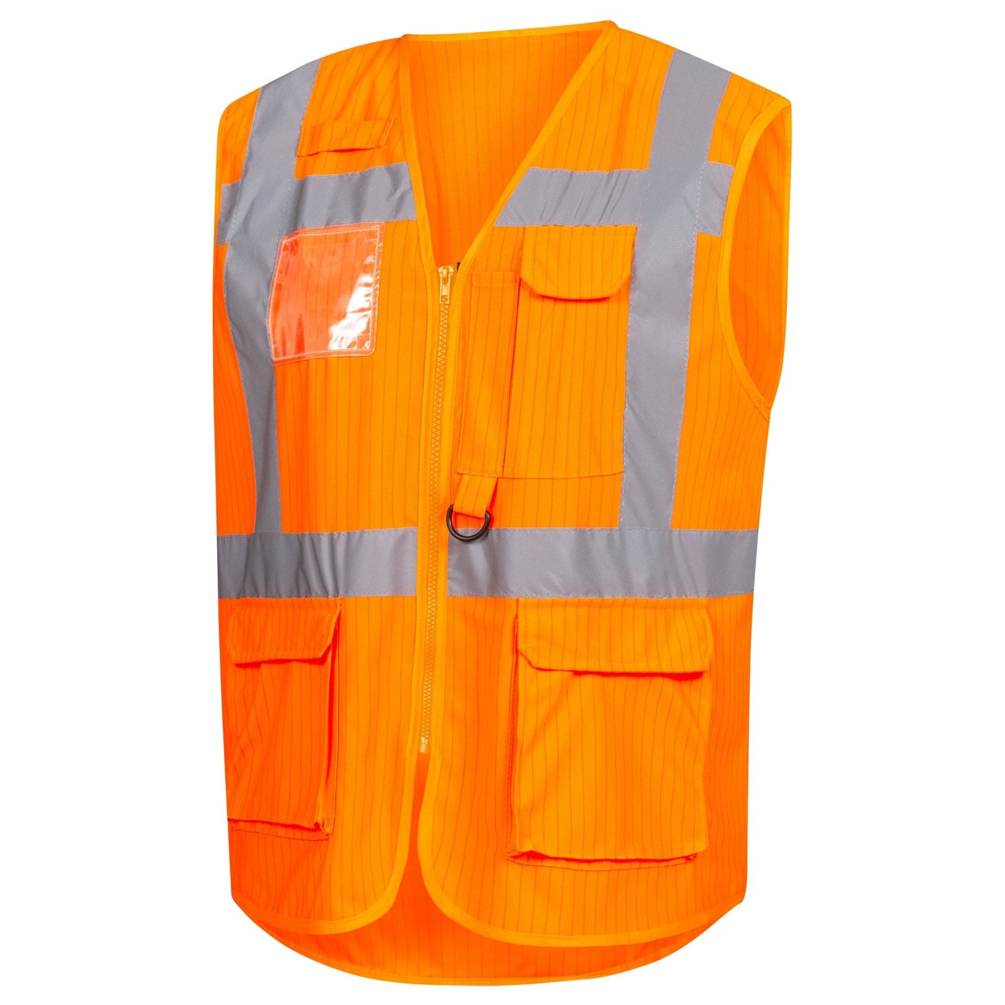 Nitras Warning Protection Glet 120 g/mq con filo di carbonio con strisce riflessi per spalla per pacchetto D-ring particolarmente buono (1 pezzo)