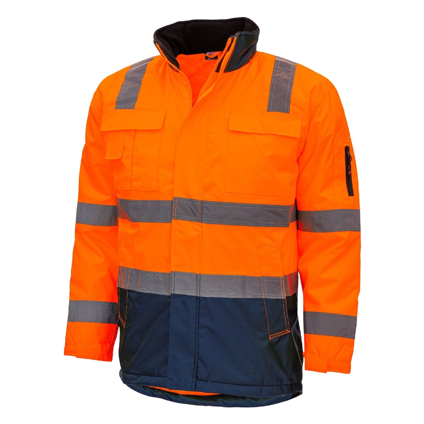 NITRAS MOTION TEX VIZ, parka alta visibilità, arancione neon / blu navy