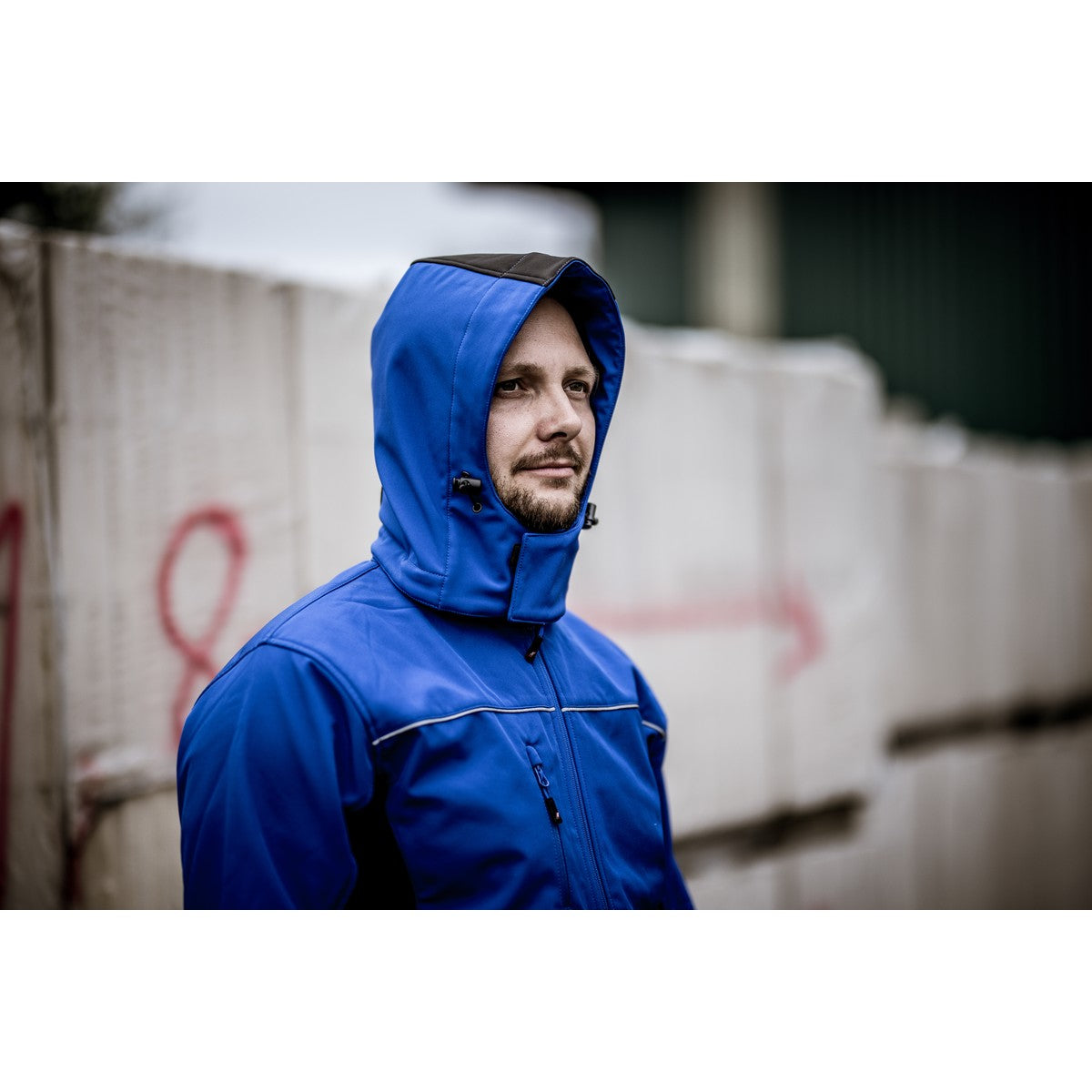 cappuccio staccabile NITRAS, blu royal/nero, poliestere OEKO-TEX: 94%; Elastan: 6% | Confezione (1 pezzo)