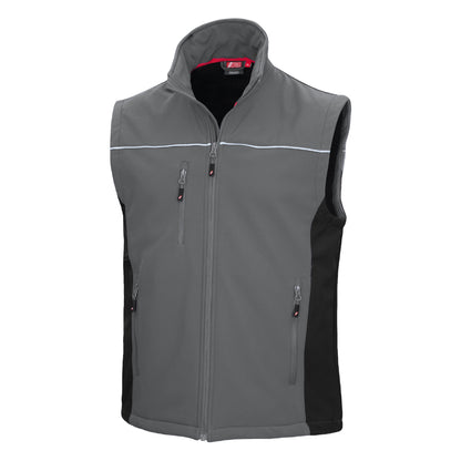 NITRAS MOTION TEX LIGHT, gilet softshell, grigio/nero