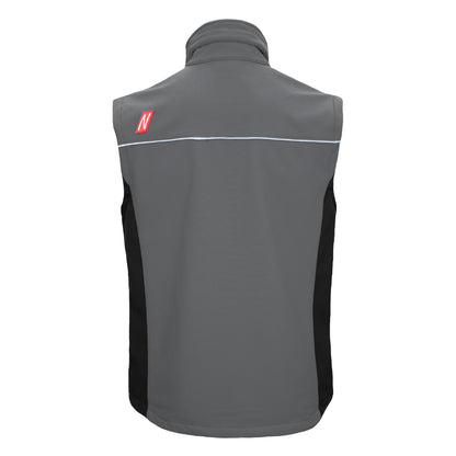NITRAS MOTION TEX LIGHT, gilet softshell, grigio/nero