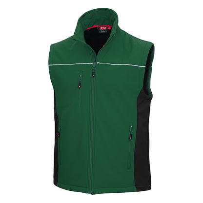 NITRAS MOTION TEX LIGHT, gilet softshell, verde/nero
