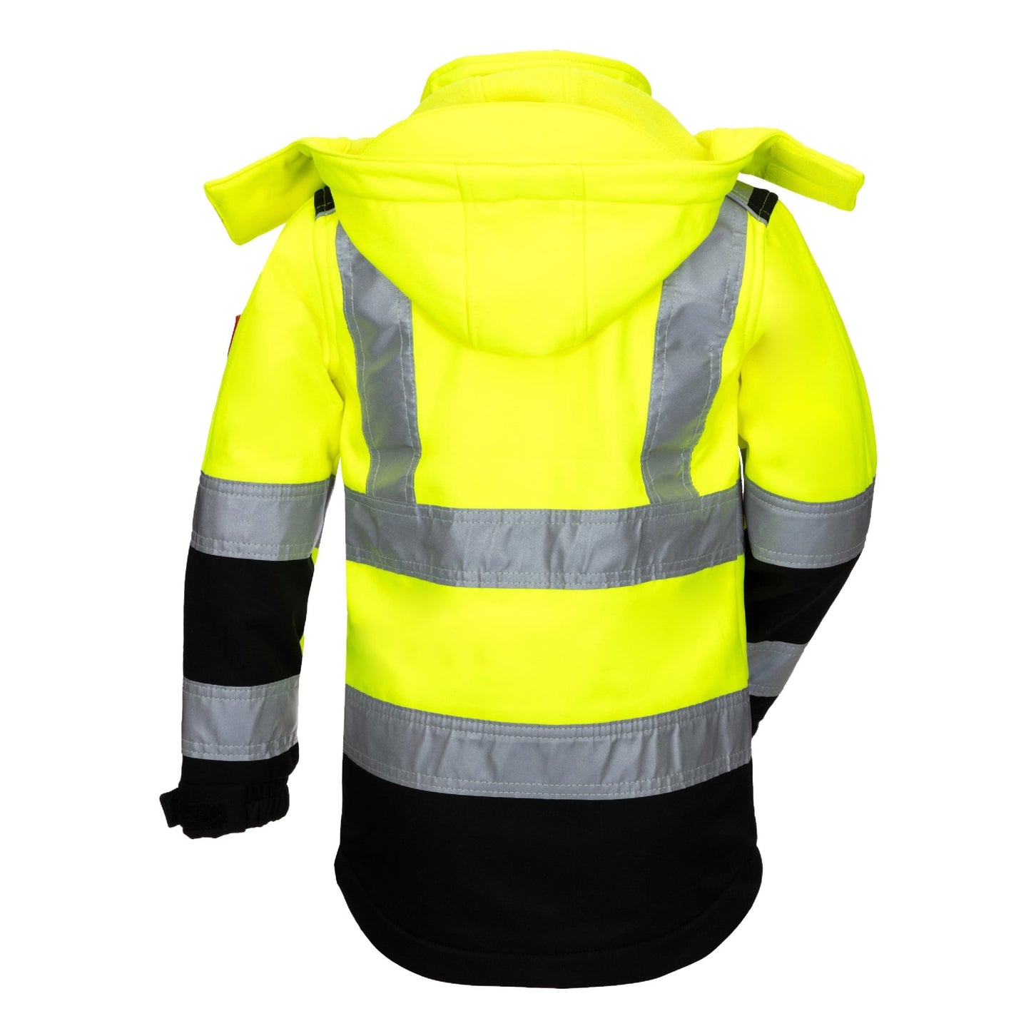 NITRAS MOTION TEX KIDS, giacca softshell alta visibilità, giallo neon/nero