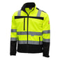 NITRAS MOTION TEX VIZ, giacca softshell ad alta visibilità, giallo neon / nero
