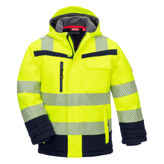 NITRAS MOTION TEX VIZ PLUS KIDS, giacca invernale alta visibilità, giallo neon / blu navy