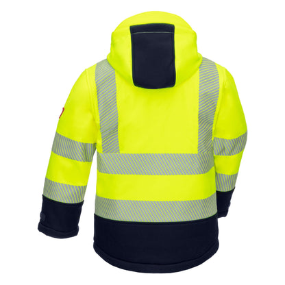NITRAS MOTION TEX VIZ PLUS KIDS, giacca invernale alta visibilità, giallo neon / blu navy