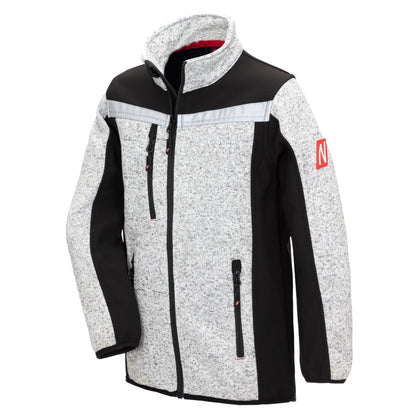 NITRAS MOTION TEX KIDS, giacca softshell in maglia, grigio chiaro/nero